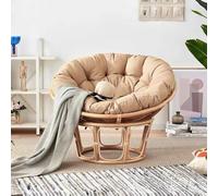 Yhenlovtt Chaise imperméable pour chaises à bascule et paniers suspendus, coussin rond de 50 cm, tissu polyester avec rembourrage confortable en coton PP (A)