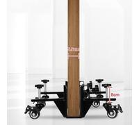 Yhenlovtt Chariot d'installation de porte avec roues pivotantes à 360° - Chariot de levage robuste pour portes pré-suspendues et en dalles - Compatible avec cadres de 0 à 5,5 cm - Noir