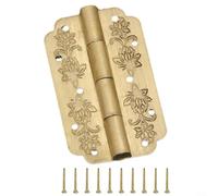 Yhenlovtt Charnière rétro à 10 points de connexion lisse en laiton dur fleur de prunier pour boîte en bois bronze antique petite armoire tiroir avec serrure (laiton)