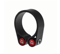 Yhenlovtt Collier de serrage T800 en fibre de carbone pour tige de selle de vélo de route, vélo de route, tube de serrage léger, coupe CNC, 27,2/30,8/31,6 mm, noir (34,9 mm, noir)