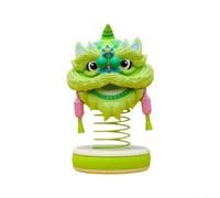 Yhenlovtt Creative in Having and Red Interior Ornement Lion Abs Composition pour National Tide Petite Décoration Voiture de Printemps Rose Danse Jaune Couleurs (Vert)