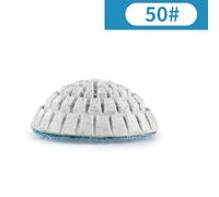 Yhenlovtt Disque de ponçage incurvé souple de 5,1 cm pour béton - Tampon de polissage à sec avec filetage M10 - Meule en résine de 50 mm (lot de 1, options de grain : 50-3000) (grain 50)