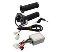 Yhenlovtt Ensemble contrôleur et poignée d'accélérateur pour scooter électrique 24 V-48 V et E-For Bike, compatible avec moteurs brossés de 250 W à 1000 W, construction en acier (24 V 350 W)