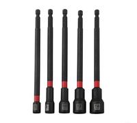 Yhenlovtt Ensemble de tourne-écrous longs magnétiques pour perceuse à percussion, clés à douille en alliage d'acier de 150 mm, 6-14 mm avec tige hexagonale de 6,35 mm, réparation automobile