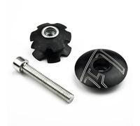 Yhenlovtt Ensemble écrou étoile et capuchon supérieur, tube de direction de 28,6 mm, capuchon en aluminium avec boulon en acier pour assemblage de fourche avant de vélo