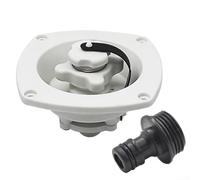 Yhenlovtt Entrée de remplissage d'eau pour camping-car avec clapet anti-retour intégré, interface de connexion rapide pour et yacht marin, couvercle rotatif, matériau PP + ABS, blanc + noir
