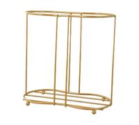 Yhenlovtt Étagère de rangement jetable pour tasses à thé peu encombrantes sans perçage Plus avec support mural - Valve à piston en métal pour Ho (doré (double cadre)