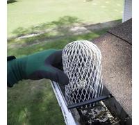 Yhenlovtt Filtre de protection de gouttière en aluminium 7,6 cm pour bloqueur de débris de feuilles, résistant aux intempéries, protection contre les bouchons de feuilles, brindilles, mousse, saleté