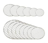 Yhenlovtt Grille de refroidissement ronde en acier inoxydable 201 avec bordure épaisse et petits trous, design stable à trois pieds pour la cuisson, le grill, le séchage des tartes, des gâteaux (33 cm