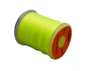 Yhenlovtt Hameçons de pêche à la mouche en nylon - Composition compatible avec la norme S 200d - Fil de fixation fluorescent - 91,4 m pour bobine (jaune)