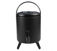 Yhenlovtt Having Foam Plus Seau isotherme en résine de qualité alimentaire pour la construction avec robinet en plastique Noir