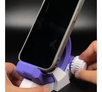 Yhenlovtt Herringbone Gear Support de téléphone avec rotation réglable à 360° Motif imprimé 3D pour tableau de bord de voiture et utilisation à domicile, compatible avec (modèle C blanc)