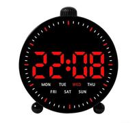 Yhenlovtt Horloge murale numérique LED | avec affichage de la température, télécommande, fonction date, heure | pour la maison, le bureau, la salle de sport, la salle de classe | Utilisation