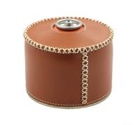 Yhenlovtt Housse de protection en similicuir pour barbecue et terrasse, 12,8 x 10,8 cm, design rétro respirant, marron court, 230 ml