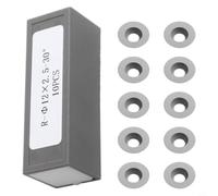 Yhenlovtt Inserts ronds en carbure de tungstène indexables de 12 mm pour outil de tournage à bois avec angle de coupe de 30°, compatible avec Easy Start, Mini et Fini