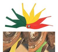 Yhenlovtt Jauge d'épaisseur de garniture de frein automobile, outil de mesure avec échelle à code couleur pour une évaluation rapide de l'usure et un remplacement