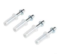 Yhenlovtt Kit de 4 roues de guidage pour porte coulissante et pliante avec charnière pivotante en métal pour portes d'armoire coulissantes et pliantes, matériel blanc et argenté pour fermeture (B)