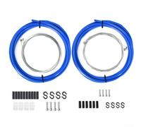 Yhenlovtt Kit de câble de frein et de levier de vitesse pour vélo de route et VTT - Boîtier de frein 5 mm 2,5 m, câble de dérailleur de 4 mm avec revêtement en PVC, compatible avec SRAM (bleu)