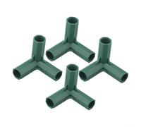 Yhenlovtt Kit de connecteurs de cadre de serre - Pour joints de poteau en plastique durable pour serres de jardin, cadres froids, étagères, 16-17 mm pour tubes en plastique PVC métal, lot de 4 (A)