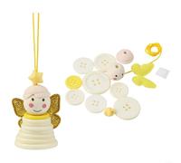 Yhenlovtt Kit de décoration de Noël à faire soi-même avec bonhomme de neige, Père Noël, ange, arbre avec feutre de fil, 7,6 à 10,2 cm (Les anges)