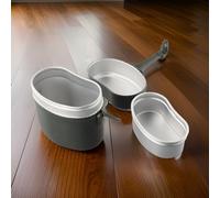 Yhenlovtt Kit de désordre léger en aluminium résistant pour l'extérieur, compact, portable, camping, randonnée, batterie de cuisine avec chaleur de cuisson pour 82,2 °C, design vert