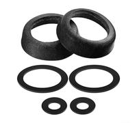 Yhenlovtt Kit de joints de pompe à eau manuelle en cuir | avec 2 joints de piston, 4 bagues d'étanchéité | Pièces de rechange pour pompes de jardin modèle 75 (noir)