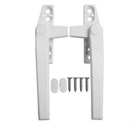 Yhenlovtt Kit de remplacement pour battant de fenêtre et poignée de porte coulissante 2 pièces avec construction en alliage d'aluminium pour un verrouillage sécurisé et une stabilité (blanc)