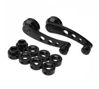 Yhenlovtt La plupart des manuels pour remontoir de fenêtre de voitures poids plume confortable format universel en alliage d'aluminium porte intérieure pour fenêtre manivelle pour ensemble (noir)