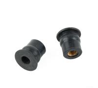 Yhenlovtt Lot de 10 écrous en caoutchouc M6 avec insert en laiton pour amortissement des vibrations, compatibles avec les panneaux de carrosserie de moto et VTT