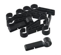 Yhenlovtt Lot de 10 lampes frontales rigides pour fixation de casque de camping - Pour la sécurité - Crochets de fixation de phare noirs - Accessoires pour chapeaux en plastique - Construction de