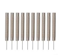Yhenlovtt Lot de 10 outils de retrait de goupilles de bracelet de montre avec poinçons en fer de 0,7 à 1,0 mm pour enlever et ajuster les maillons de montre, outil manuel pour réparation de bijoux