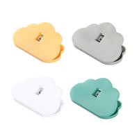 Yhenlovtt Lot de 10 pinces à copeaux ABS pour sacs de rangement alimentaires de cuisine - Joints hermétiques pour sachets de céréales et café - Pinces à sacs en plastique réutilisables 7,5 x 7 cm Gris