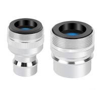 Yhenlovtt Lot de 2 adaptateurs de robinet de lave-vaisselle, connexion à clipser pour lave-vaisselle portables, en acier inoxydable avec aérateur intégré, compatible avec les robinets standard