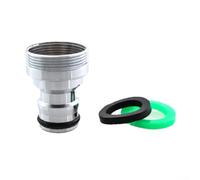 Yhenlovtt Lot de 2 adaptateurs de tuyau de machine à laver en acier inoxydable avec diamètre extérieur de 24 mm pour la compatibilité du robinet, connecteur de lave-vaisselle finition chromée