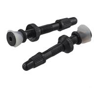 Yhenlovtt Lot de 2 tiges de valve sans chambre à air en alliage d'aluminium pour roues de vélo 40 mm - Compatible avec la montagne (noir)
