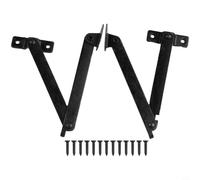 Yhenlovtt Lot de 2 trépieds en bois avec charnières antiques, 195 mm, quincaillerie de support mobile pour grands boîtiers et vitrines, vert (noir)