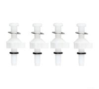 Yhenlovtt Lot de 2 vis de fixation pour abattant de toilette en plastique avec composants en acier inoxydable Blanc (4 Scr