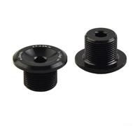 Yhenlovtt Lot de 2 vis de manivelle en alliage d'aluminium pour moteur électrique M500 M820 pour vélo, noir, filetage M15 x 0,75, longueur 14,5 mm