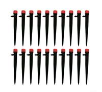 Yhenlovtt Lot de 20 tuyaux rotatifs de 47 mm pour tuyau d'eau, arroseur réglable à 360 °, contrôle du goutteur, 090 l/h, émetteurs goutte à goutte pour jardin L (rouge)