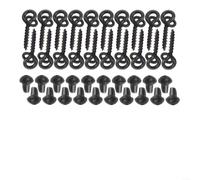 Yhenlovtt Lot de 20 vis d'appât avec joints toriques et 20 butées de crochet pour pêche à la carpe - Perles en plastique et acier inoxydable pour vis (noir)