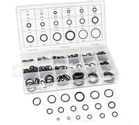 Yhenlovtt Lot de 225 joints toriques en caoutchouc nitrile Assortiment de 18 tailles SAE pour plomberie, gaz d'air, hydraulique, CVC et automobile