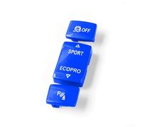 Yhenlovtt Lot de 3 coques de bouton de position bleues compatibles avec les modèles 2 3 F20 F22 F30 F32 F34 F36 - Ensemble de 3 pièces avec revêtement en caoutchouc ABS PC