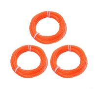 Yhenlovtt Lot de 3 fils torsadés en nylon pour débroussailleuse - 24 mm x 4,3 m - Compatible avec Ego Power Al2420p St1500 St1500s St1500f St1500sf Sta1500 St1502sa St1520s St1502sf