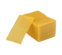 Yhenlovtt Lot de 30 feuilles de cire d'abeille naturelle pour fond de ruche - Outil à cellules profondes pour cadres de ruche à haut rendement, fabrication de bougies