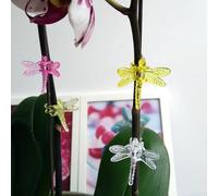 Yhenlovtt Lot de 30 pinces de support en plastique pour orchidée - Robustes et étanches - Réutilisables - Assortiment de 30 papillons