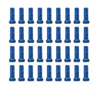 Yhenlovtt Lot de 36 écrous de rayon portables compatibles avec les rayons de diamètre de rayon de vélo de 14 mm et 2 mm pour rayons en alliage d'aluminium - Lot de 36 pour 14 g - Bleu