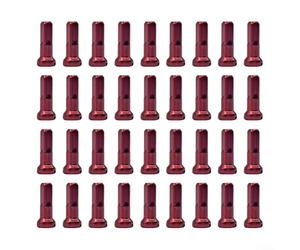 Yhenlovtt Lot de 36 écrous en alliage de 14 mm de diamètre pour rayons de vélo de 14 mm (rouge)