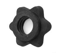 Yhenlovtt Lot de 4 clips d'haltères standard avec colliers de levage et écrou de levage pour 1 barre de poids noire et haltères en plastique 25 mm