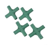 Yhenlovtt Lot de 4 connecteurs de cadre de serre - Pour joints de poteau en plastique durable pour serres de jardin, cadres froids, étagères, 16-17 mm pour tubes en plastique PVC et métal, lot de 4 (D