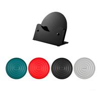 Yhenlovtt Lot de 4 dessous de verre antidérapants flexibles avec protections de base en silicone pour comptoir résistant à la chaleur facile à nettoyer (base noire)